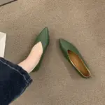 ⁦حذاء نسائي برقبة جلد طبيعي⁩ - الصورة ⁦11⁩