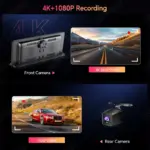 ⁦كاميرا سيارات K2 Pro بدقة 4K - شاشة 11.3 بوصة⁩ - الصورة ⁦4⁩