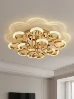ثريا حلقة LED فاخرة حديثة