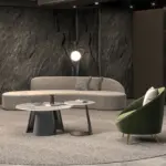 ⁦أريكة استرخاء فاخرة بتصميم أوروبي منحني⁩ - الصورة ⁦6⁩