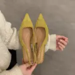 ⁦صندل نسائي بكعب منخفض - تصميم أنيق⁩ - الصورة ⁦12⁩