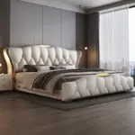 ⁦سرير ملكي فاخر بتصميم عصري من الجلد الصناعي⁩ - الصورة ⁦2⁩