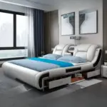 ⁦سرير ملكي فاخر بتصميم عصري متعدد الوظائف⁩ - الصورة ⁦3⁩