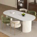 ⁦طاولة طعام بيضاوية فاخرة⁩ - الصورة ⁦3⁩