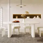 ⁦طاولة طعام بيضاوية فاخرة⁩ - الصورة ⁦4⁩