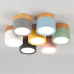 ⁦ثريا ليد خشبية ديمر عصري⁩ - الصورة ⁦3⁩