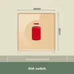 ⁦مفتاح حائط زجاجي ذهبي كلاسيكي⁩ - الصورة ⁦28⁩