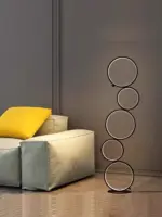 ⁦لمبة أرضية حلقية بتصميم عصري⁩ - الصورة ⁦3⁩