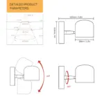 ⁦لمبة حائط إضاءة ذكية متعددة الاستخدامات⁩ - الصورة ⁦5⁩
