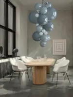 ⁦ثريا كرات عنبية زجاجية راقية⁩ - الصورة ⁦3⁩