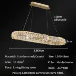 ⁦ثريا كريستال فاخرة بإضاءة LED⁩ - الصورة ⁦7⁩