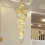 ⁦ثريا كريستال ذهبية فاخرة للسلم⁩ - الصورة ⁦3⁩