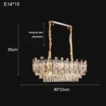 ⁦ثريا كريستال ذهبية بإضاءة LED⁩ - الصورة ⁦13⁩