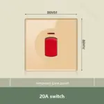 ⁦مفتاح حائط زجاجي ذهبي كلاسيكي⁩ - الصورة ⁦21⁩