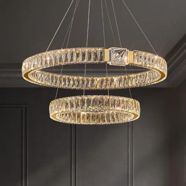 ثريا كريستال فاخرة بإضاءة LED