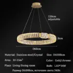 ⁦ثريا كريستال فاخرة بإضاءة LED⁩ - الصورة ⁦17⁩