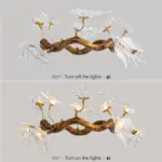 ⁦ثريا طيور زجاجية فاخرة بتصميم كلاسيكي⁩ - الصورة ⁦5⁩