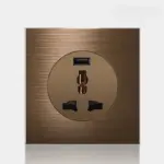 ⁦مفتاح حائط ريترو بني فاخر⁩ - الصورة ⁦7⁩