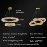 ⁦ثريا كريستال فاخرة بإضاءة LED⁩ - الصورة ⁦11⁩
