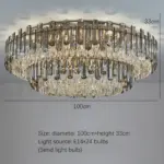 ⁦ثريا كريستال ذهبية بإضاءة LED⁩ - الصورة ⁦16⁩