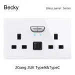 ⁦مقبس حائط زجاجي بريطاني⁩ - الصورة ⁦14⁩
