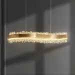 ⁦ثريات كريستال ذهبية بتصميم عصري⁩ - الصورة ⁦4⁩