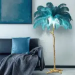 ⁦لمبة أرضية بريش النعام الفاخرة⁩ - الصورة ⁦4⁩