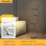 ⁦لمبة أرضية حلقية بتصميم عصري⁩ - الصورة ⁦10⁩