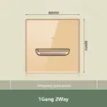 ⁦مفتاح حائط زجاجي ذهبي كلاسيكي⁩ - الصورة ⁦19⁩