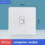 ⁦مفتاح حائط ستانلس ستيل أبيض⁩ - الصورة ⁦24⁩