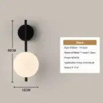 ⁦ثريات حائط ليد ذهبية و سوداء⁩ - الصورة ⁦10⁩