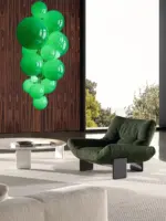 ⁦ثريا كرات عنبية زجاجية راقية⁩ - الصورة ⁦4⁩