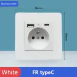 ⁦مفتاح حائط ستانلس ستيل أبيض⁩ - الصورة ⁦12⁩