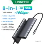 ⁦محور توصيل UGREEN 13 في 1 – دعم عرض ثلاثي (Triple Display) بدقة 4K، شحن PD 100 واط، USB 3.2 بسرعة 10 جيجابت/ثانية، قارئ بطاقات SD/TF⁩ - الصورة ⁦9⁩