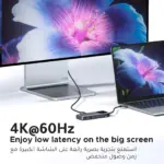⁦محور توصيل UGREEN Uno 6 في 1 – HDMI 4K@60Hz، شحن PD 100 واط، USB 3.2 بسرعة 10 جيجابت/ثانية، مثالي لـ MacBook Pro/Air ولابتوبات USB-C⁩ - الصورة ⁦2⁩