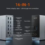 ⁦✅ محور توصيل CABLETIME 16 في 1 – دعم عرض ثلاثي/رباعي عبر MST، شحن PD 100 واط، USB 3.2 بسرعة 10 جيجابت/ثانية، إيثرنت جيجابت⁩ - الصورة ⁦2⁩
