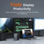 ⁦✅ محور توصيل CABLETIME 16 في 1 – دعم عرض ثلاثي/رباعي عبر MST، شحن PD 100 واط، USB 3.2 بسرعة 10 جيجابت/ثانية، إيثرنت جيجابت⁩ - الصورة ⁦3⁩