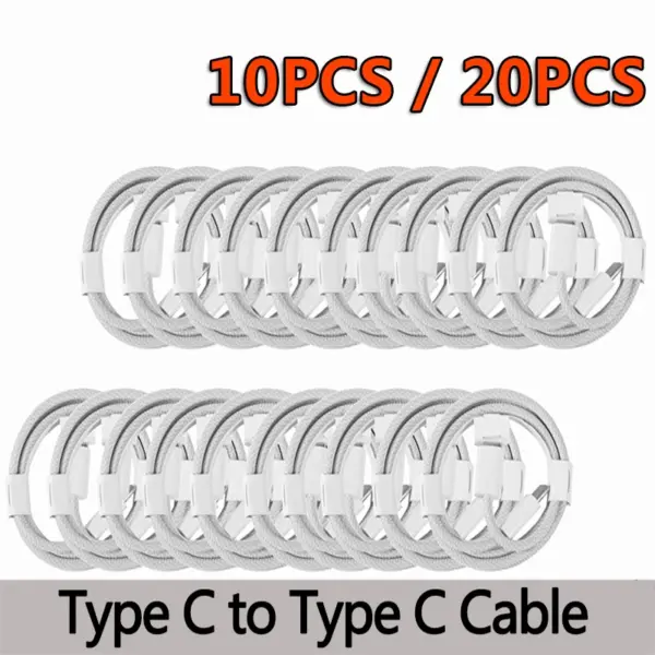 سلك شحن Type-C USB 2.0 سريع – كابل نايلون متين للشحن ونقل البيانات لجميع الأجهزة الذكية